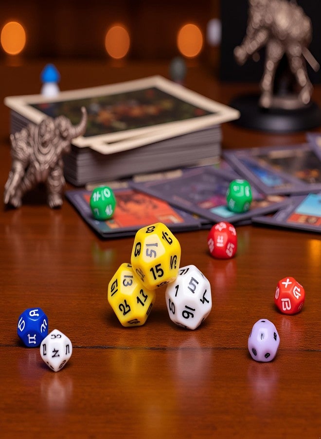 SquarezhenBo 5Pcs Polyhedral Dice for Dungeons and Dragons 16 Sided Dice Set Polyhedral Dice with Other Table Games with Random Multi Colored Assortment Playing Dice and Accessories Role Playing Dice - Image 4